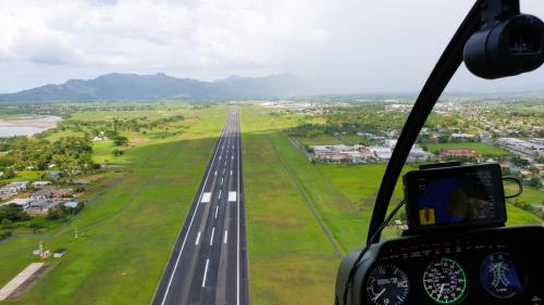 a different perspective over the runway at Nadi International Airport